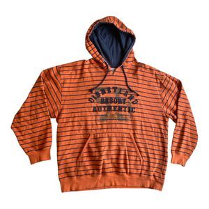 Disneyland Resort Authentic Hoodie Unisex Size Large Orange with Black Stripes
